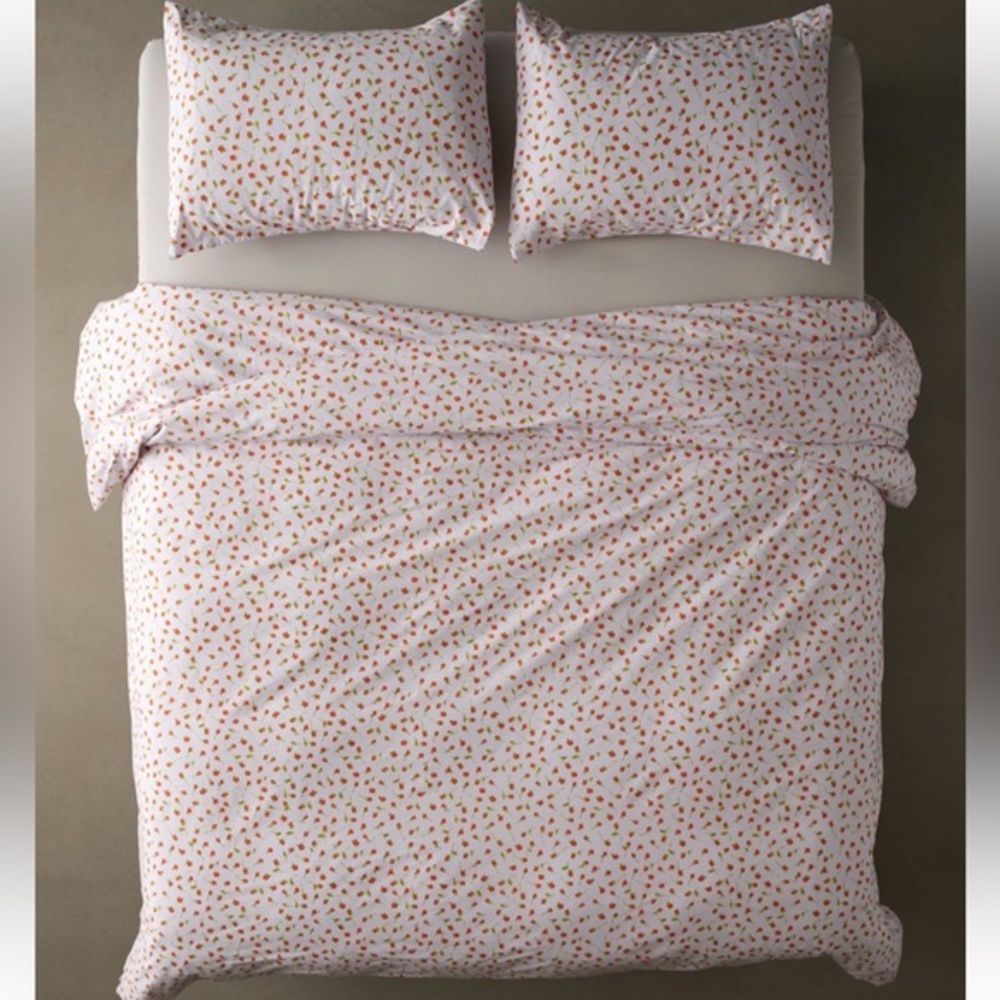 Urban Outfitters Rose Duvet Cover Cotton Set Twin/Twin XL Floral Spring Floral